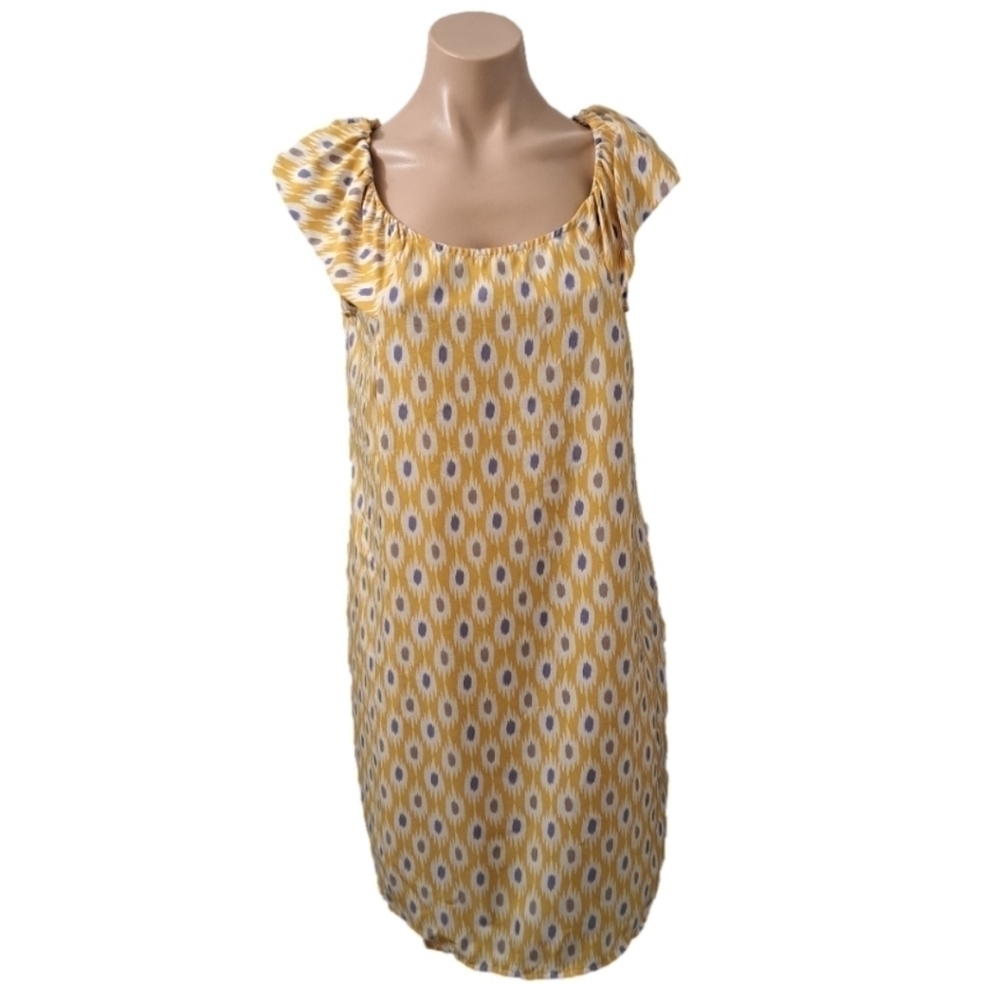 SOPRANO Gold Print Shift Dress Women's Size Medium